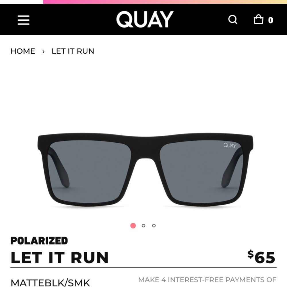 LET IT RUN SUNGLASSES w/ CASE